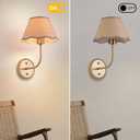 Boho Wall Sconces Set of Two Rattan Wall Lamp Rustic Brass Wall Mount Light Hardwire Wall Sconces Lighting for Bedroom Living Room Hallway Vanity Stairway, E26 Base, 2 Pack