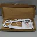 Voncerus LED Desk Lamp with Clamp, Eye-Caring Clip on Lights for Home Office, 3 Modes 10 Brightness, Long Flexible Goose-Neck, Metal, Swing Arm Architect Task Table Lamps with USB Adapter, White (S1 White and Silver)