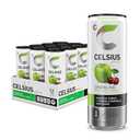 CELSIUS Sparkling Green Apple Cherry, Sugar Free Energy Drink, 12 Fl Oz (Pack of 12) (EXP 06/30/27)