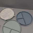 Moonkie Suction Plates for Baby | 100% Silicone BPA-Free Baby Plates with Lids and Food Cover | Divided Design | Microwave and Dishwasher Safe | Toddler Plates 2 Pack (2Pcs-Mint/Ether)