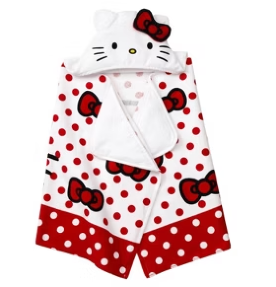 Hello Kitty Kids Hooded Towel 24x50inc