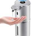 Automatic Liquid Soap Dispenser 12.8oz, Rechargeable & 6 Levels Soap Adjustable with Digital Display, Wall Mount, Waterproof, Touchless Hand/Dish Soap Dispenser for Kitchen, Bathroom, Hotel (Black)