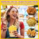 Panelee 100 Pack Popcorn Boxes for Christmas Movie Night 24oz Popcorn Disposable Paper Bucket Bags Bulk Snack Container Cups Holder for Xmas Party Carnival (5 x 3.75 x 2.25 Inch)