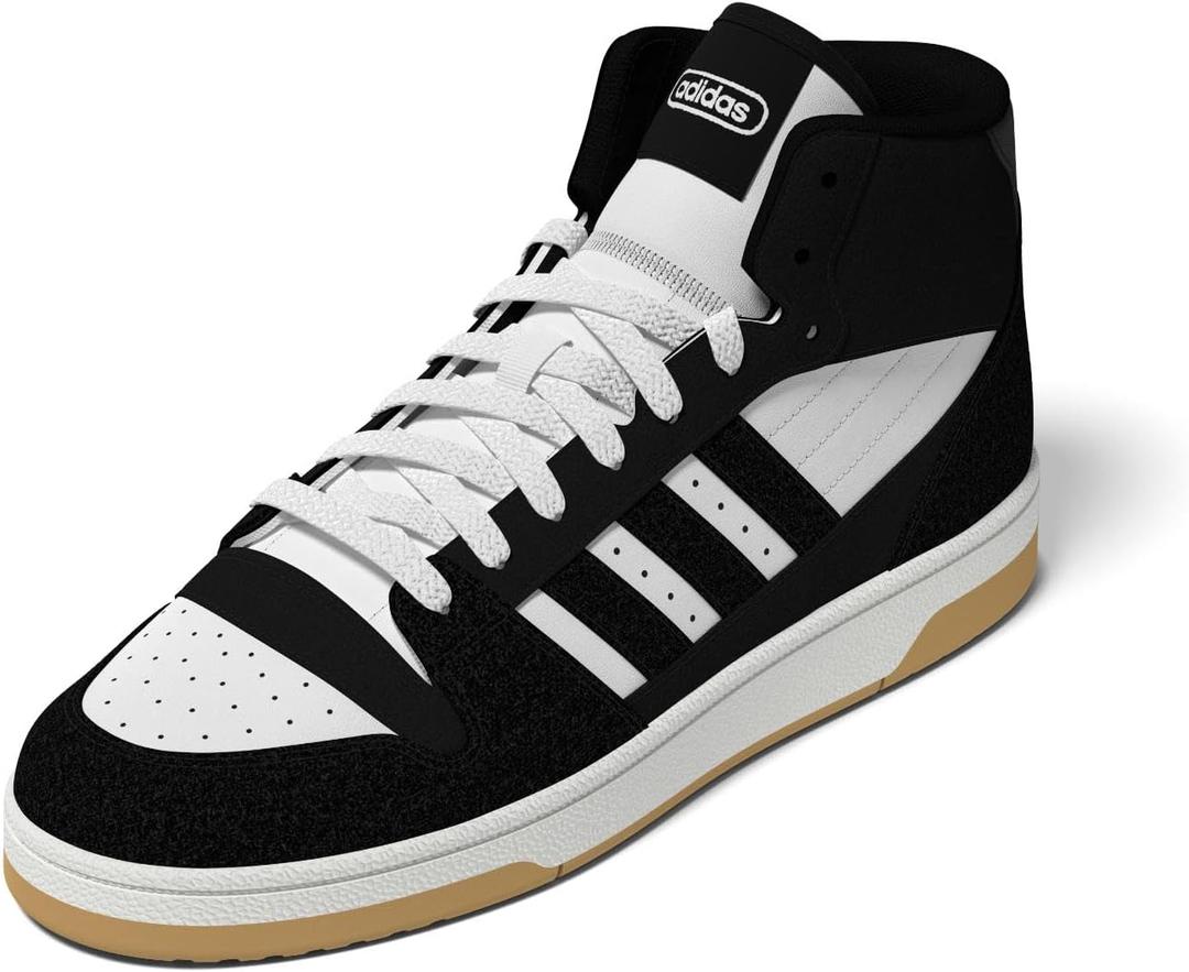 Adidas Mens Turnaround Mid Top Basketball (11.5, Black/Black/Cloud White)