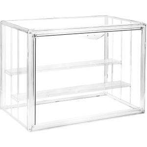Clear Acrylic Display Case, 3 Tier Acrylic Blind Box for Figures, Dustproof Storage Organizer with Magnetic Door for Action Figures, Stackable Collectibiles Showcase for Doll Toy Car Model