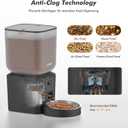 Automatic Dog Feeder - 8L/34 Cups Large Capacity Automatic Cat Food Dispenser with LCD Screen, Large Food Tray, Battery Operated, Timed Cat Feeder, Up to 50 Portions 6 Meals Per Day, Keeps Fresh