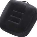 Extra Thick Seat Cushion, Large Chair Cushion Booster for Office Chair to Rise Height, Velvet Cover with Handle and Anti-Slip Bottom, PP Cotton Filling - Relieves Back Pain - 18"X16"X6" Black