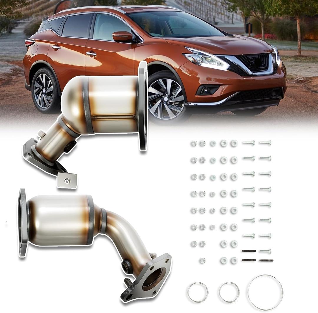 2pcs Catalytic Converter Compatible with Altima 2007-2018, Pathfinder 2013-2019, Murano 2009-2019,Quest 2011-2014 & Infiniti QX60, JX35 3.5L (EPA Compliant)