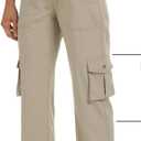 MoFiz Women's Cargo Capris Hiking Pants Lightweight Quick Dry Outdoor Athletic Travel Casual Loose Comfy Cute Pockets
Size XL, Beige
