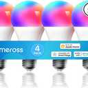 meross Smart Light Bulb, Smart WiFi LED Bulbs Compatible with Apple HomeKit, Siri, Alexa, SmartThings, Dimmable E26 Multicolor 2700K-6500K RGBWW, 810 Lumens 60W Equivalent, A19, 4 Pack