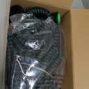 Flexi Hose with 8 Function Nozzle, 75FT - Lightweight Expandable Garden Hose, No-Kink Flexibility, 3/4 Inch Solid Brass Fittings and Double Latex Core - Black and Green