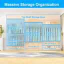 Ulif E13C Max Heavy Duty Closet Organizer SystemFreestanding Clothing Racks for Hanging ClothesAdjustable Garment Rack 86" W x16 D x77 H Hold 1100 lbsWhite Rack with White Dustproof Cover