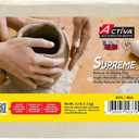Activa Supreme Clay, White, Premium Natural Air Dry Clay, 3.3lb (1.5kg) | Ultra-Fine & Exceptional Plasticity for Studio, Classroom & Hobby Use