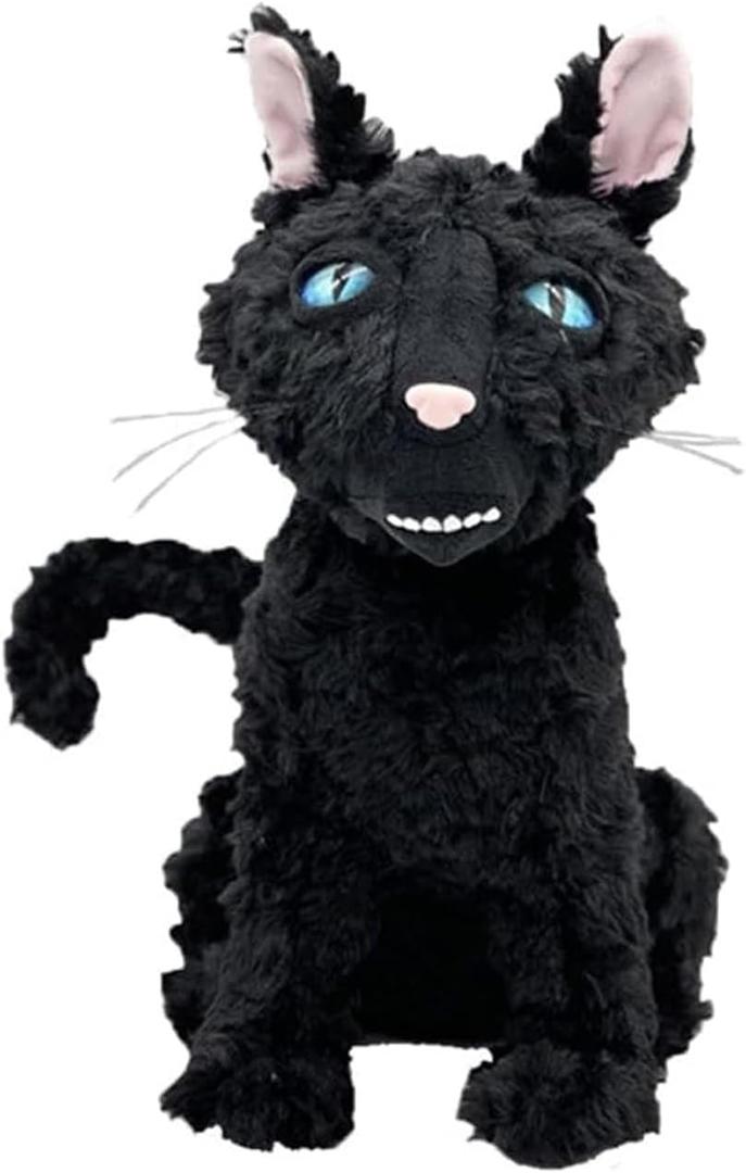 12 Black Cat Plush, Cat Monster Stuffed Animal Pillow Doll Toy, Black Cat Plushies Gift for Fans Kids Girlfriend Birthday Christmas Mother's Day