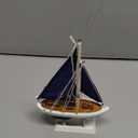 Hampton Nautical Blue Sailboat with Blue Sails Christmas Tree Ornament 9" - Model Boat - Nautical Christmas Tree Decoration