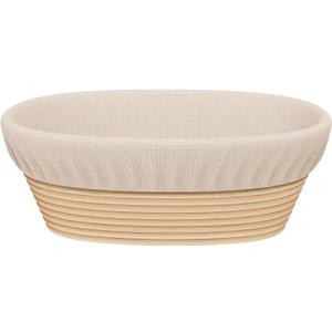 Sondiko Oval Bread Proofing Basket, Handmade Sourdough Bread Baking Supplies, Banneton Bread Proofing Basket Brotform with Proofing Cloth Liner for Sourdough Bread, Baking