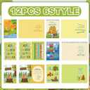 Motiskyy 12 Set Funny Adventure Camp Cards with Envelopes 7. 5 x 5. 2 Inches Summer Greeting Cards Outdoor Themed Travel Gifts for Summer Party Office Parents, Family Away at Camp