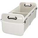 Sposuit Trunk Organizer for Car - 70L Collapsible Trunk Storage with 11 Pockets & Reinforced Handles, SUV Trunk Organizers for Grocery Cargo(White)