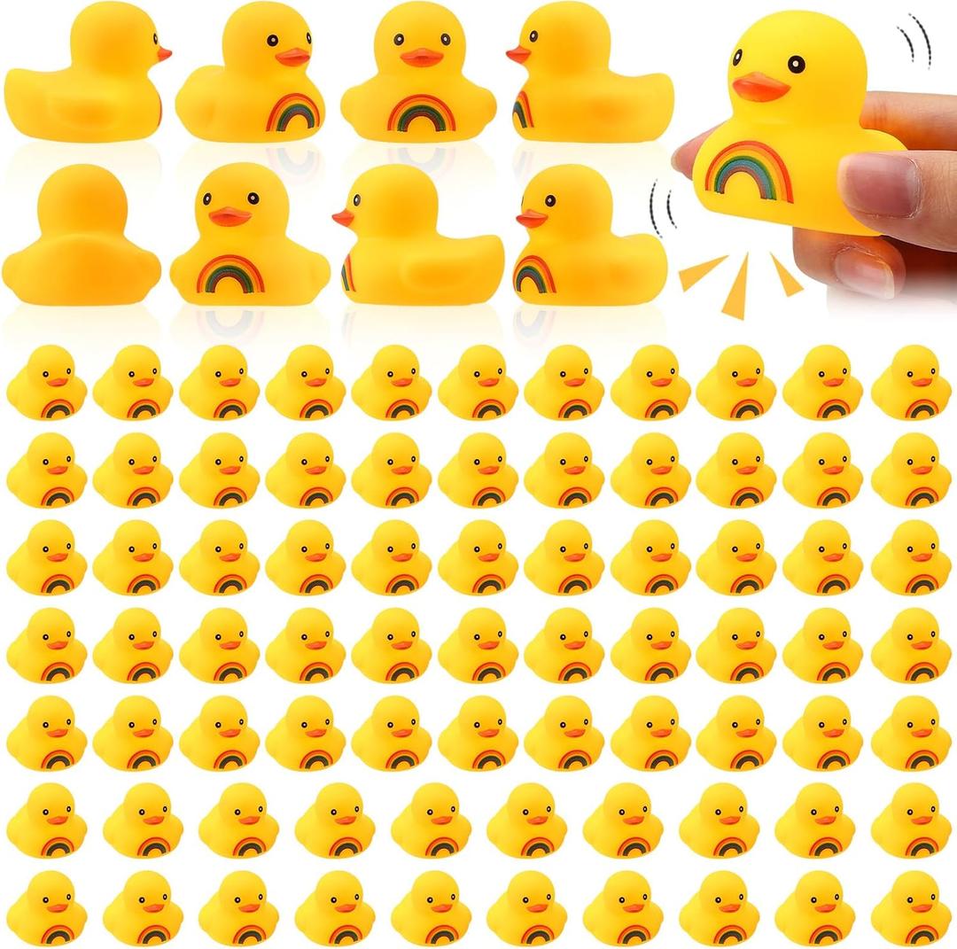 75 Pcs Rainbow Rubber Duck,Mini Rubber Figurines Rainbow Rubber Ducks,Squeak and Floating Rubber Duckies Bulk for LGBT Party Favors Birthday Gifts 75 Pcs Rainbow Rubber Duck,Mini Rubber Figurines Rainbow Rubber Ducks,Squeak and Floating Rubber Duckies Bulk for LGBT Party Favors Birthday Gifts