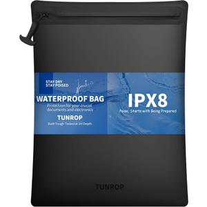 IPX8 Waterproof Document Bag: Submersible 1M / 30 Min for Business Travelers & Boating Keep Legal Docs, Passports & Valuables Bone-Dry in Rain or Spills 15.3x11.8" Portable Zipper Pouch