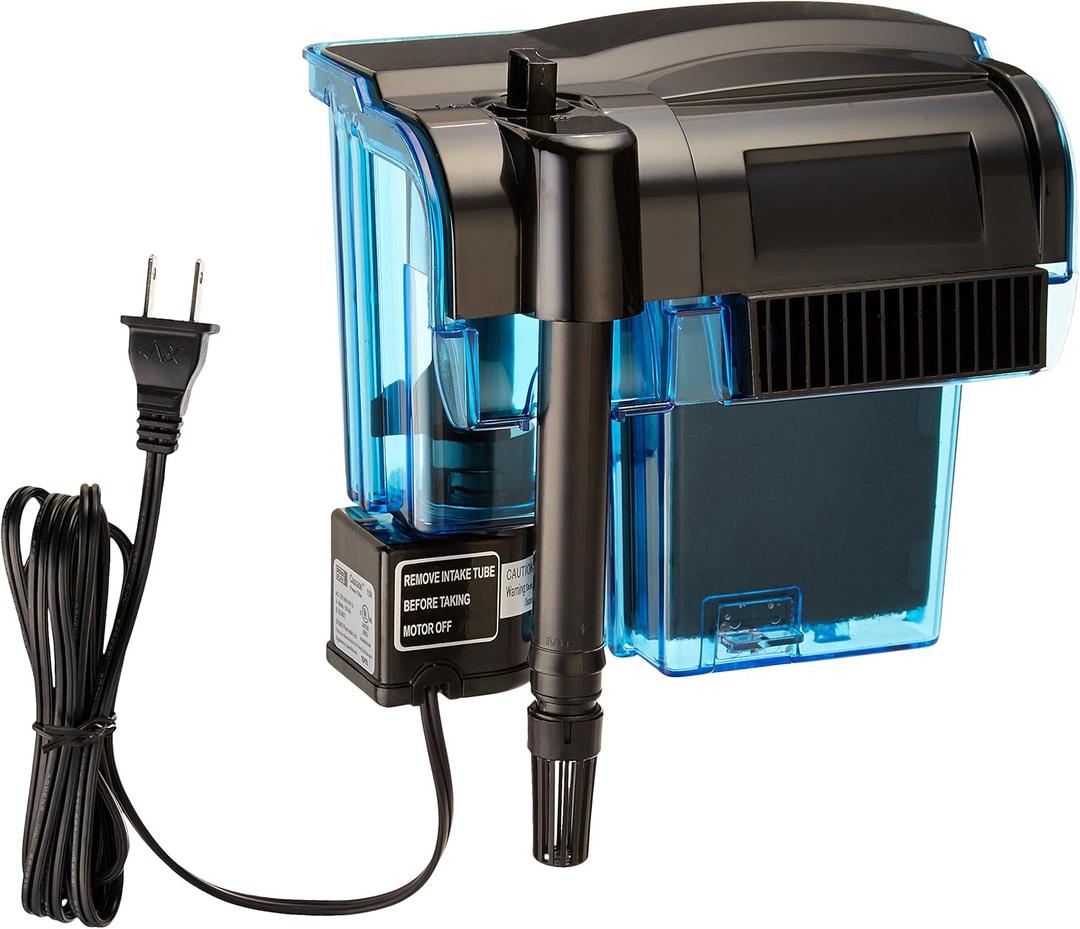 Penn-Plax Cascade 150 Power Filter  Hang-On Filter with Quad Filtration  Great for Freshwater and Saltwater Setups