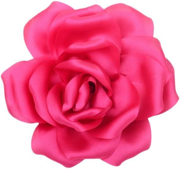 Rose Brooches and Pins Elegant Charming Large Flowers Pins Shawl Clips Duckbill Clips Wedding Prom Banquet Party Jewelry Gift
