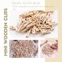 LOTIMOYIA Mini Clothes Pins 200 Pcs - 1" Wooden Clothespins with 11FT Jute Twine,Small Clothes Pins for Photos, Crafts, Home Decor & Art Projects, Reusable Multi-Purpose Clothespins for DIY Projects
