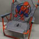Marvel Spiderman Kids Beach Chair with Umbrella,Portable Folding Outdoor Chair with Shade,Lightweight & Durable for Ages 3+, 12 Inches X 14.75 Inches X 19 Inches