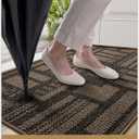 Color&Geometry Front Door Mat Non-Slip, Low-File, Easy to Clean, Sturdy Doormat, Entryway Rug for Hallway, Entrance, Porch Floor, 24"x36", Brown (Rolled-up NO Creases)