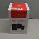 Noonberry Potato and Onion Storage Bin Set – 3-Piece Ventilated Potato Storage Bin, Onion Storage Container and Garlic Container – Matte Black Finish