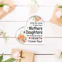 3 x Gifts for Mom from Daughter,Appreciation Gifts for Mom Birthday Thanksgiving Christmas,Always Be Closer At Heart Sign Acrylic Flowers Plaque 4.5x4.5 Inches