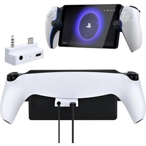 DLseego Charging Adapter for PlayStation Portal,with Type C Jack and 3.5mm Headphone Jack Adapter Connector for PS5 PlayStation Portal Remote Player - White