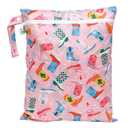 Bumkins Waterproof Wet Dry Bag for Baby, Travel, Swim Suit, Cloth Diaper, Pump Parts, Pool, Beach, Gym Clothes, Toiletry, Hook to Stroller, Daycare, Zipper Reusable Wetdry Packing Pouch, Cowgirl Boots