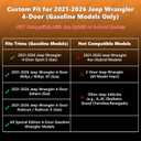 GINOWY-Floor Mats & Cargo Liner for 2021-2026 Jeep Wrangler 4XE Rubicon/Sahara/Sport S/Willys (4 Door, Not for JL or JK) TPE Rubber All Weather Mats Wrangler 4xe Car Accessories Heavy Duty Liners