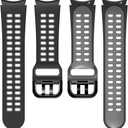 Replacement Bands Compatible with Samsung Galaxy Watch 5 40mm 44mm / Watch 5 Pro 45mm / Watch 4 40mm 44mm / Watch 4 Classic 42mm 46mm Bands, Silicone Adjustable Classic Accessory Wristband Fitness Straps for Women Men