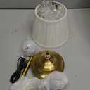 KDG Portables Cordless Table Lamp, Fabric Shade Desk Lamp, 4000mAh Rechargeable Battery Powered Lighting, Dimmable Light for Dining Room, Bedroom, Bedside, Bar, Night Light, Camping, Balcony (Bronze)