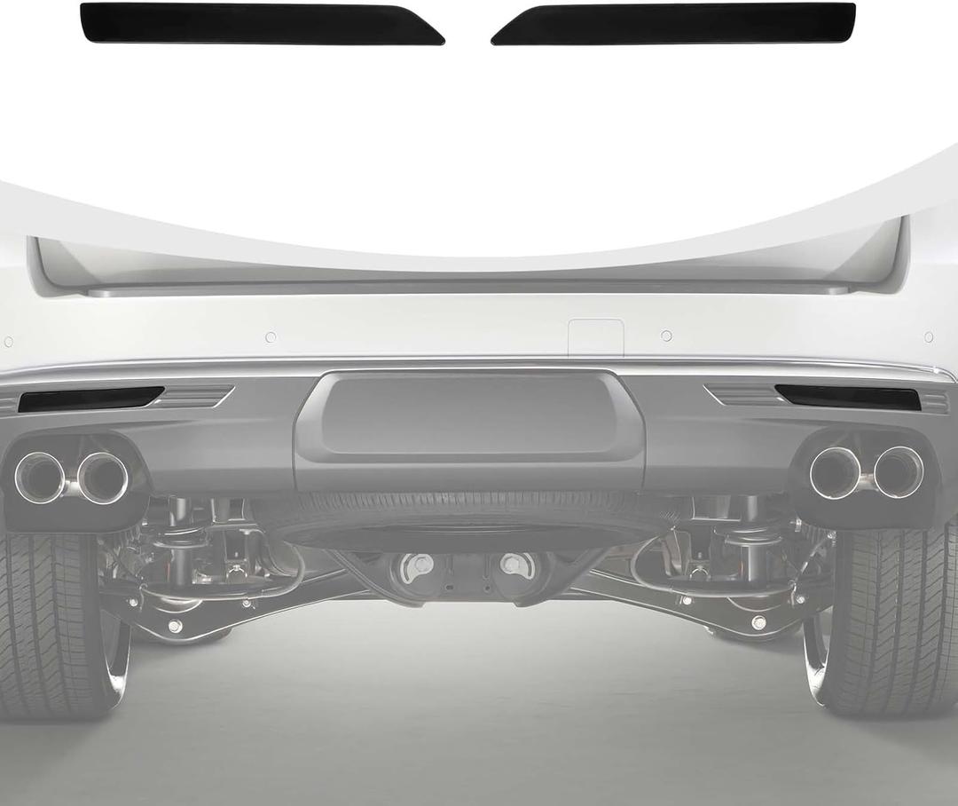 Smoked Rear Fog Light Cover Compatible with Chevy Suburban 2020-2024 & GMC Yukon 2021-2024 & Tahoe 2021-2024, Smoked Black