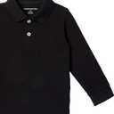 Amazon Essentials Boys and Toddlers' Long-Sleeve Pique Polo Shirts, Multipacks (XX-Large, Black)