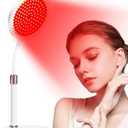 Red Light Therapy for Face and Neck with Base,3-in-1 Chip Designed Infrared Light Therapy Lamp, Deep Red Light Therapy Lamp with 660nm 850nm for Sk-in,Pain