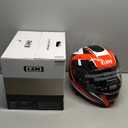 LEM Modular Motorcycle Helmets Fiberglass, Full Face Motorcycle Helmet Flip Up for Touring, DOT Certified, Release Sun Visor & Removable Comfort Liner, Lightweight Street Bike Helmet (Red/White,L)