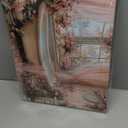 Frimeeme Vintage Pink Bathroom Canvas Wall Art, Pink Roses Bathtub Print, Luxury Floral Bathroom Decor, 12x16 Inches