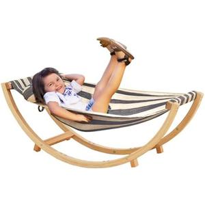 FUNLIO Wooden Rocking Chair for Kids 3-5 Years, Premium Solid Wood Kids Hammock Chair Stand, Wider & Longer Hammock Cloth with Stable Structure, 110lbs Capacity, CPC Certified FUNLIO Wooden Rocking Chair for Kids 3-5 Years, Premium Solid Wood Kids Hammock Chair Stand, Wider & Longer Hammock Cloth with Stable Structure, 110lbs Capacity, CPC Certified