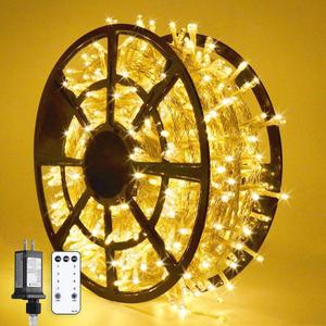 JMEXSUSS 1000 LED Warm White Christmas String Lights with Remote, 8 Modes Plug-in for Indoor Outdoor Bedroom Garden Yards Thanksgiving Party Holiday Wedding Deco