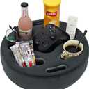 Couch Cup Holder Pillow - Sofa Drink Holder Buddy | Bed Buddy for Snacks, Beverage, Remote | Couch Caddy Storage for Bed, Car Back Seat Organizer, RV, Living Room, Boat, Bedroom(Grey) (Gray)