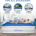 SoundAsleep Products Dream Series Luxury Air Mattress, ComfortCoil Technology, Built-in High Capacity Pump for Home, Camping- Double Height, Adjustable, Inflatable Blow Up, Portable (Queen Size)