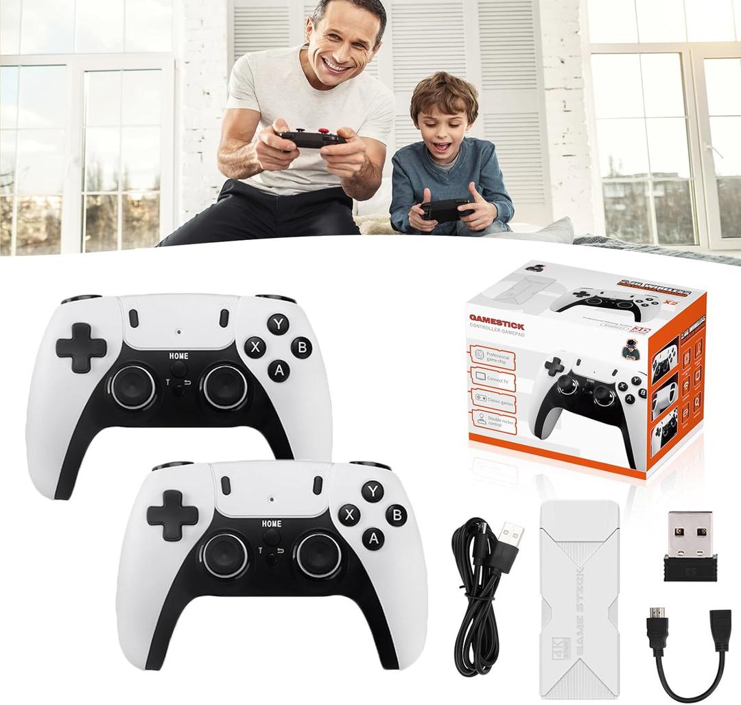 The Spectrum Console, 2026 Spectrum Shop Retropro Gaming Console - 60000+ Games and 50+ Emulators with 2 Wireless 2.4ghz Controllers, 4K HD Display, Plug and Play Video Game Sticks for All Tvs (256G)