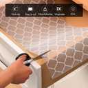 Cooyes Shelf Liner for Kitchen Cabinets Non-Adhesive Waterproof Drawer Liner Durable EVA Material Easy-to-Cut Shelf Paper for Refrigerator, Cupboard, Dresser with Modern Pattern