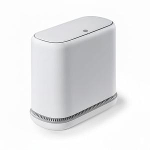 Dog Proof Trash Can, 3 Gallon Slim Bathroom Trash Can with Locking Lid, Compact Narrow Waste Bin for Bathroom, Kitchen, Office, Bedroom, White