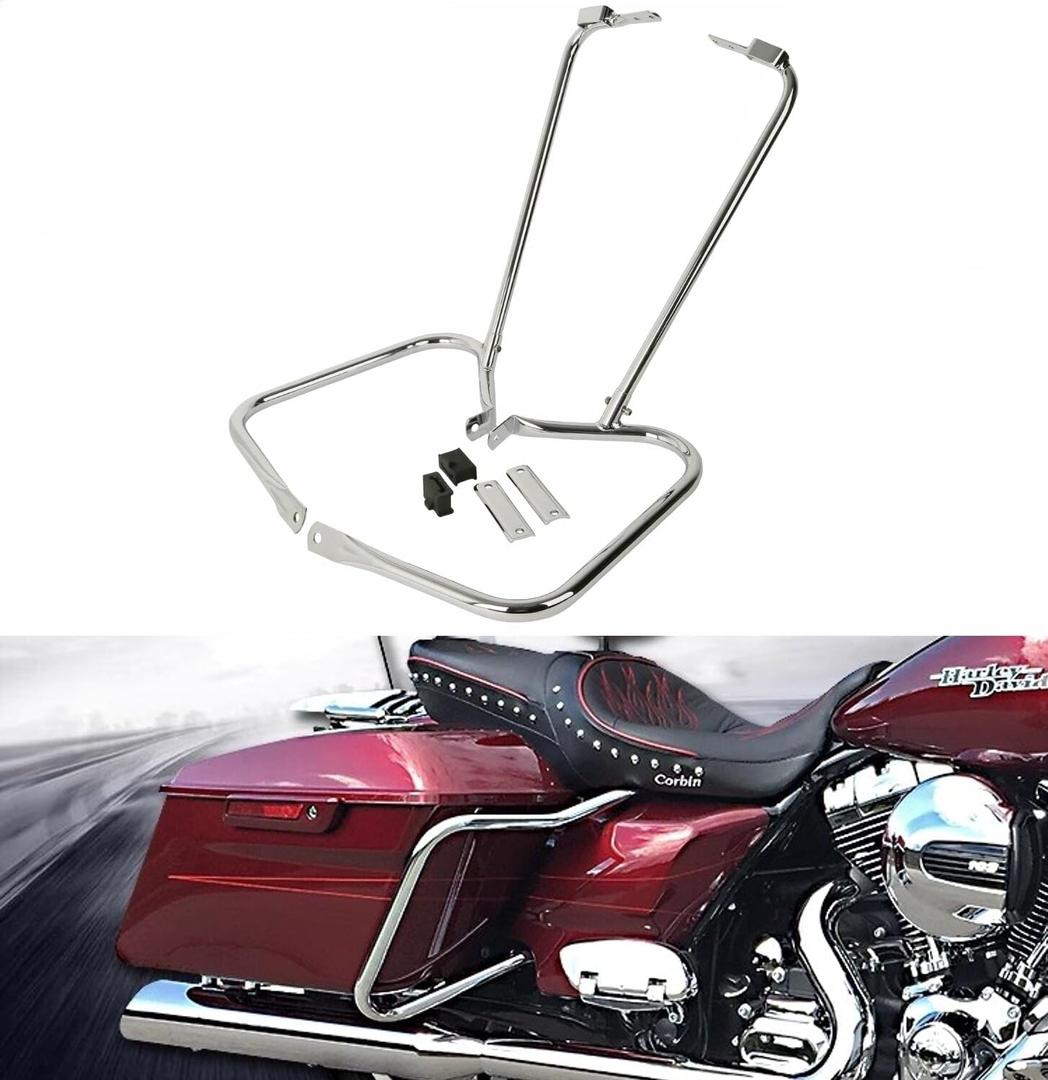TDZ 1997-2008 Saddlebag Bracket Guard Support Bar for Harley TouringRoad King Electra Glide Ultra Classic 1997-2008 / Road Glide 1998-2008 / Street Glide FLHX 2006-2008