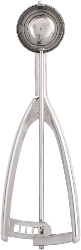 Cookie Dough Trigger Scoop: 1 oz. Stainless Steel Scooper Great for Baking, Ice Cream, Desserts and More